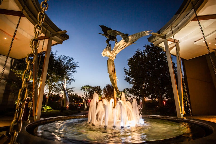 Silverstar Casino's entrance fountain sculpture