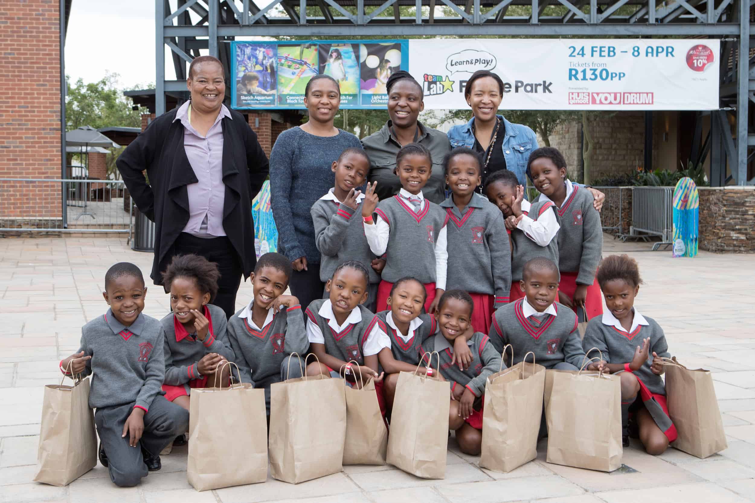 Kagiso Children at Future Park at Silverstar casino,photo op